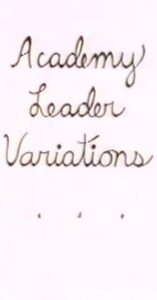 Academy Leader Variations – 1987 – Online In Netflix